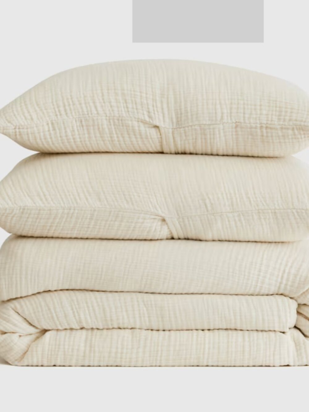 Quince 100% Organic Cotton Luxury Duvet Cover Set Queen Un Dyed (Ivory) $149